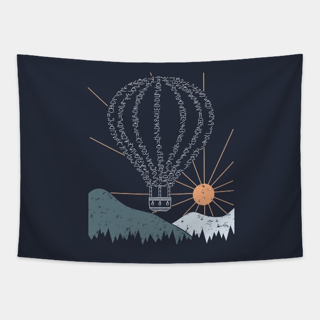 Weather Balloon Tapestry by MorvernDesigns