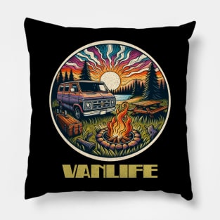 Campervan sunset Pillow