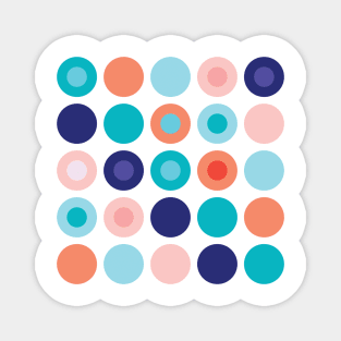 Small polka dots geometrical composition Magnet