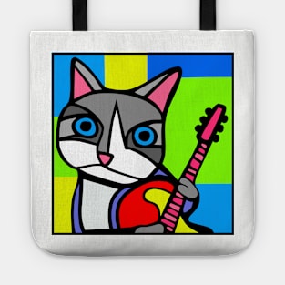 Angry Cat plays Guitar Tote