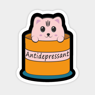 Antidepressant Cat Magnet