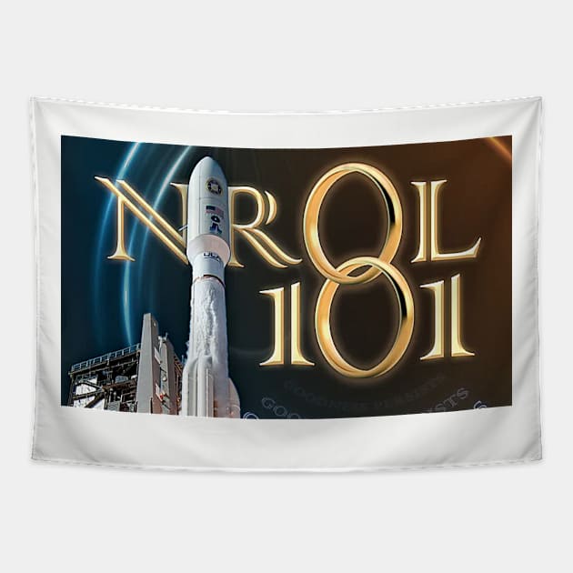 NROL 101 Mission Poster Tapestry by Spacestuffplus