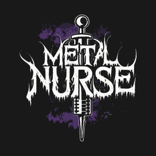 Death Metal Metal Nurse Band Logo Parody Design T-Shirt