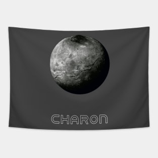 Pluto’s moon Charon (grayscale) Tapestry