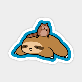 Sloth and Chipmunk Magnet