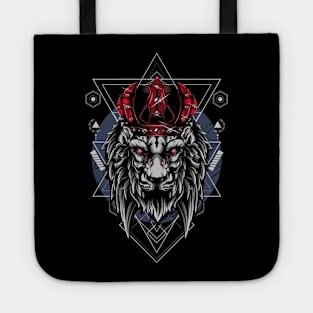 White Lion / Urban Streetwear / Lion With Crown Tote