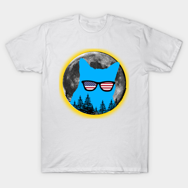 American Flag Funny Cat 4th Of July T Shirt Teepublic