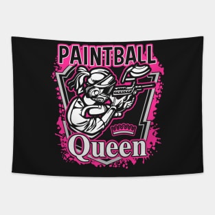 Paintball Queen Pink Splatter Tapestry