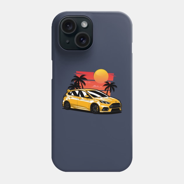 Yellow Focus RS Phone Case by KaroCars