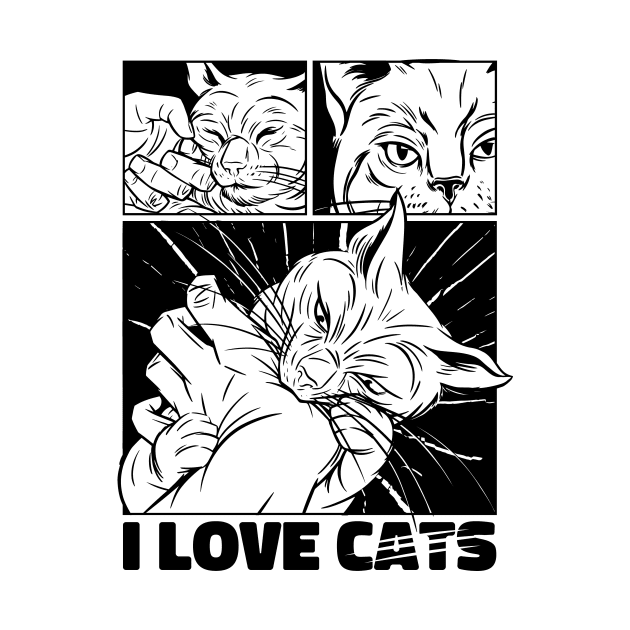 Cat bite comic by FunSillyShop