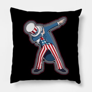 Independence Day Gifts Funny Dabbing Shirt Patriotic Sam United States Of America Pillow