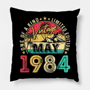 40Th Birthday Funny May 1984 40 Year Old Men Women Pillow