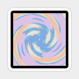 Swirl of Digital Abstract with Soft Pastel Color Palette Magnet