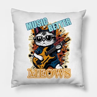 Music better meows Pillow