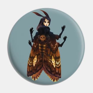 Death Head Moth Lady Pin