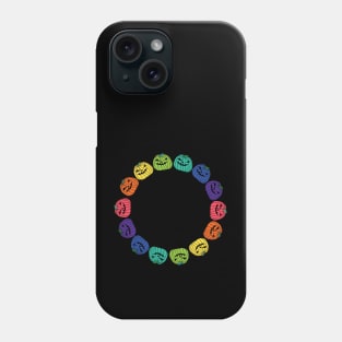 Rainbow Spooky Halloween Pumpkin Ring Phone Case