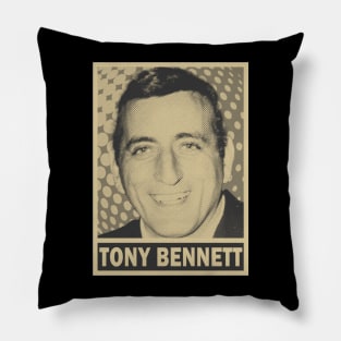 brown cream tony bennett Pillow