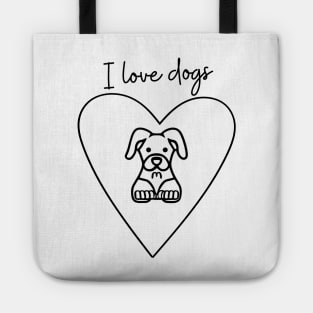 I love dogs Tote