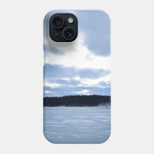 Frozen lake at winter Phone Case