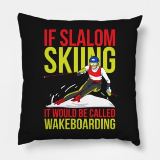 SLALOM SKIING: Slalom Skiing Gift Idea Pillow