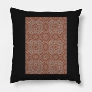 orange and gray geometric pattern Pillow