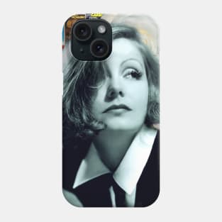 Greta Garbo Collage Portrait Phone Case