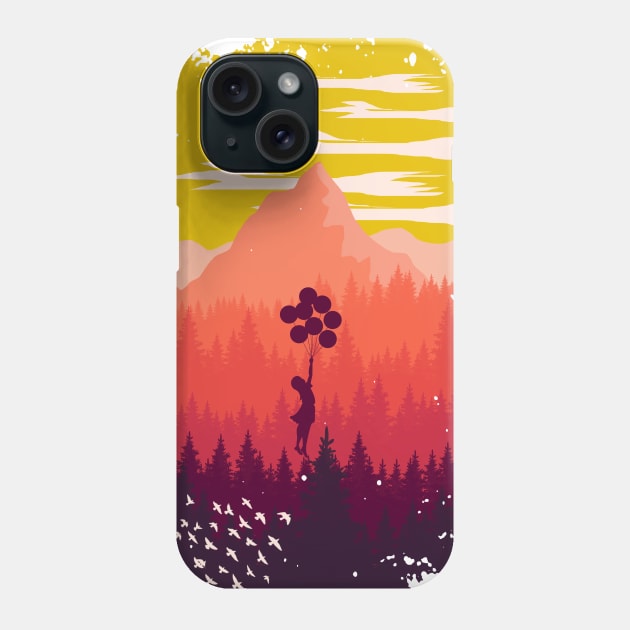 nature  vintage minimalist  pine trees Phone Case by teemarket