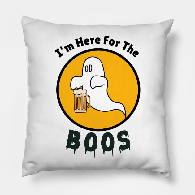Funny Halloween Quotes Ghosts Pillow by SartorisArt1