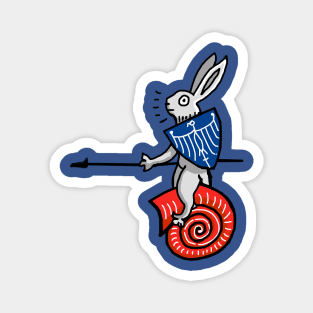 Bunny Snail Rider After MS Yates Thompson 8 F 294 Magnet