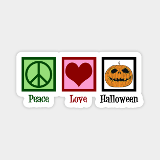 Peace Love Halloween Magnet