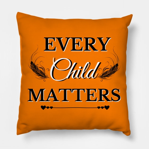 Every child matters, Orange Day, Youth Residential Schools Pillow by Lekrock Shop