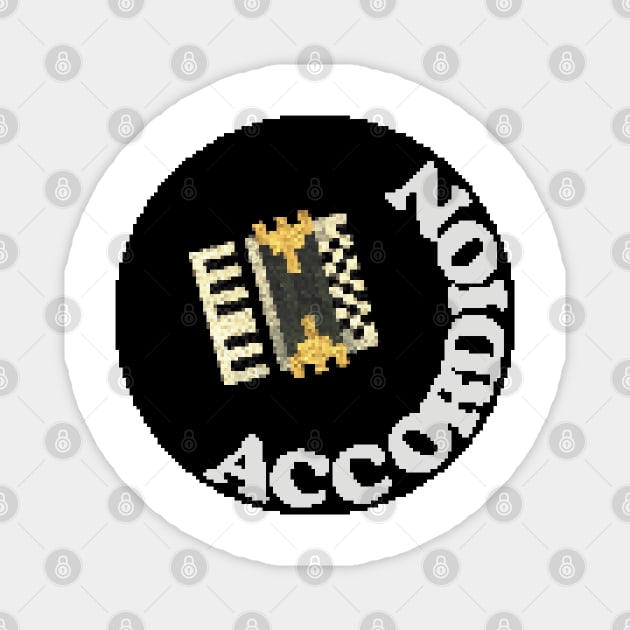 Rock Battle Card Game Accordion Icon Magnet by gkillerb