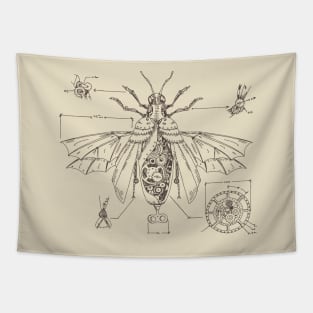 Steampunk Beetle Tapestry