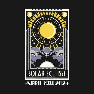 Total Solar Eclipse April 8th 2024- Art Deco style T-Shirt