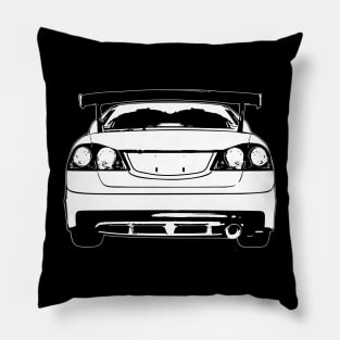 White Civic Type R FD2 Back View Sketch Art Pillow