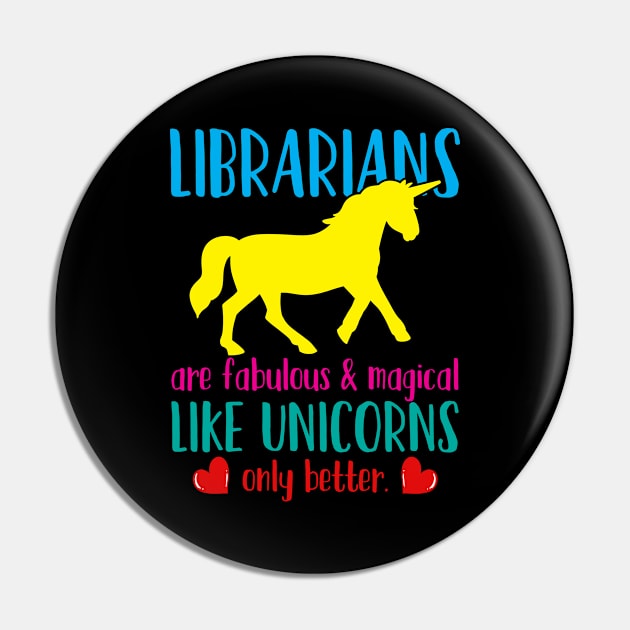 Librarian Unicorn Pin by CreativeGiftShop