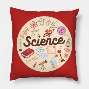 Science Physics Maths Biology Chemistry Illustration, Shapes & Formula Pillow