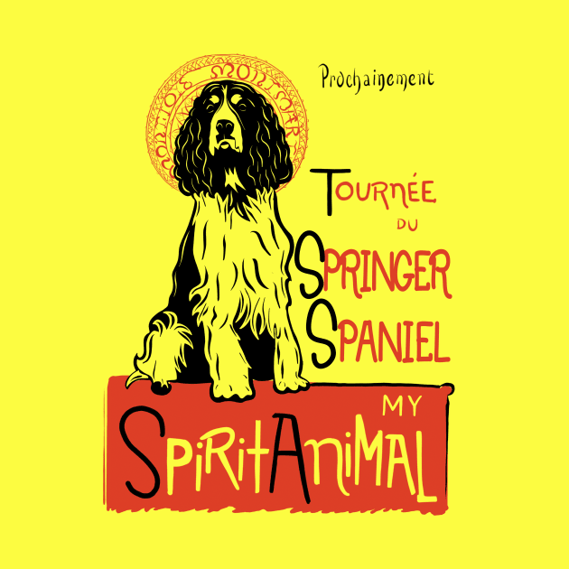 Cute English Springer Spaniel Gift Springer Spaniel Art Graphic Design by Get Hopped Apparel