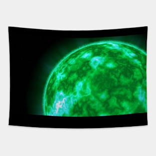 The Sun's Surface Close-Up - Green Tapestry