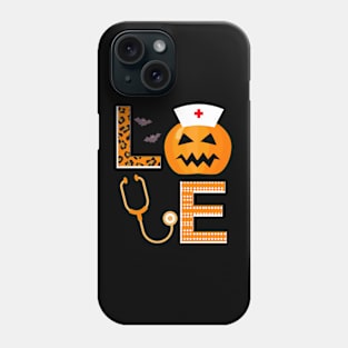 Halloween nurse pumpkin Phone Case