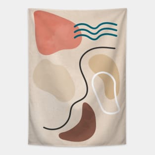 Organic Abstract Shapes Tapestry