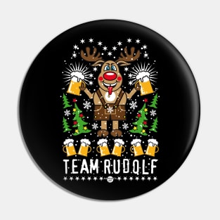 107 Team German Reindeer Rudolph Beer Merry Christmas Tree Pin