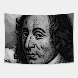 Blaise Pascal Black And White Portrait | Blaise Pascal Artwork Tapestry