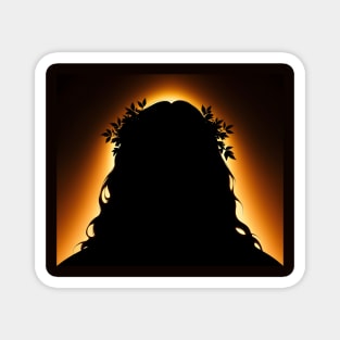 Jesus silhouette art Magnet