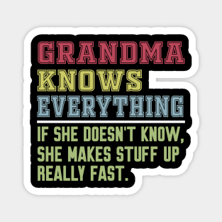 Grandma knows everything vintage Magnet