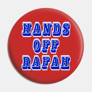 Hands Off Rafah - Double-sided Pin