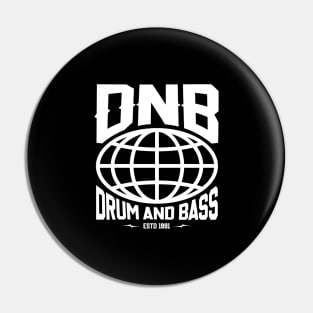 DNB Drum And Bass Retro Future Pin