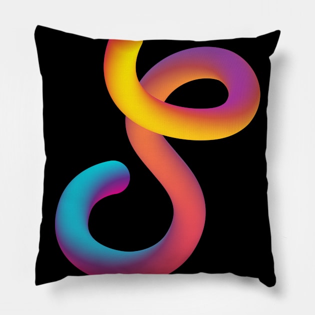 Curly S Pillow by MplusC