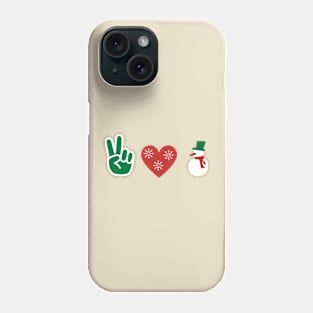 Peace love and Christmas Phone Case