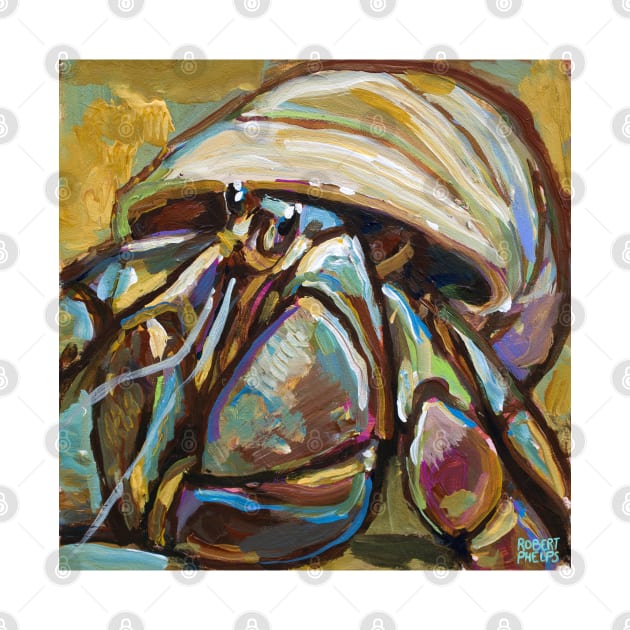 Colorful Hermit Crab Painting by RobertPhelpsArt
